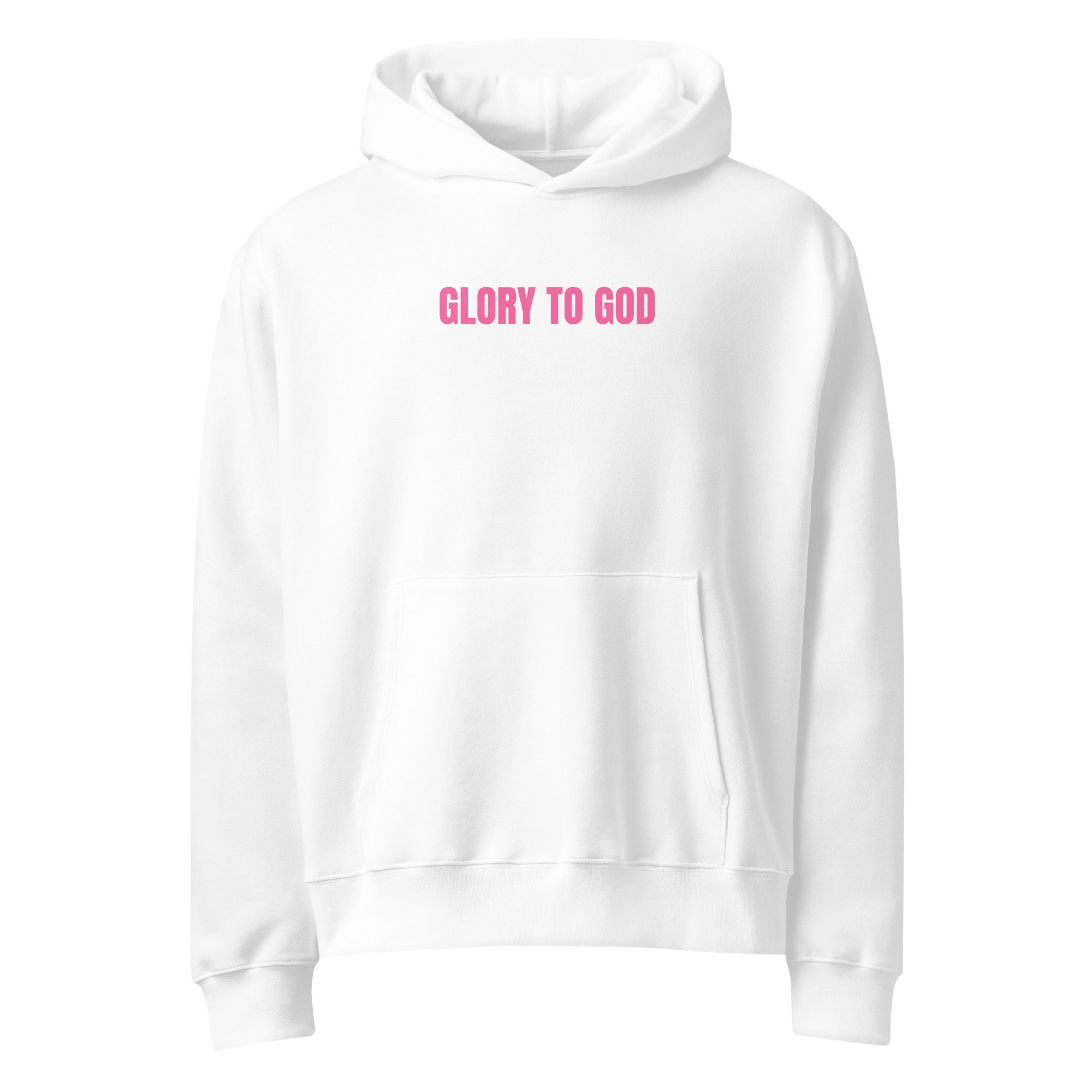 GLORY TO GOD - JESUS SAVES PINK OVERSIZED HOODIE - Image 2